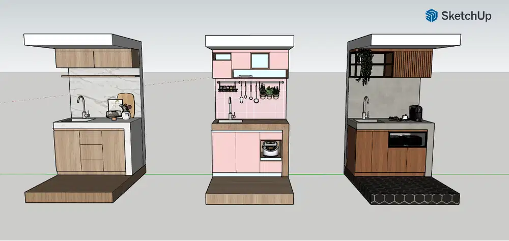 Kitchen Set Custom mulai dari 4juta dapat kabinet atas bawah