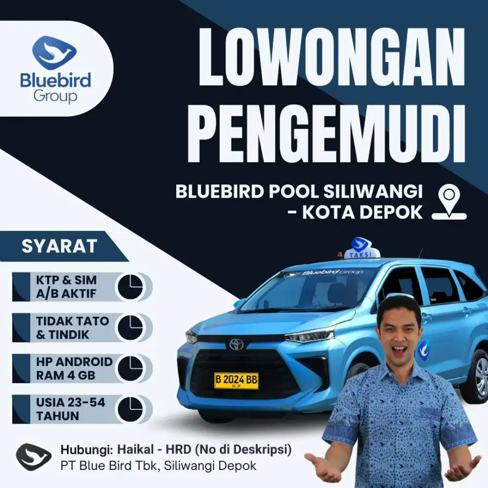 Lowongan Driver / Pengemudi Eksekutif Bluebird Group
