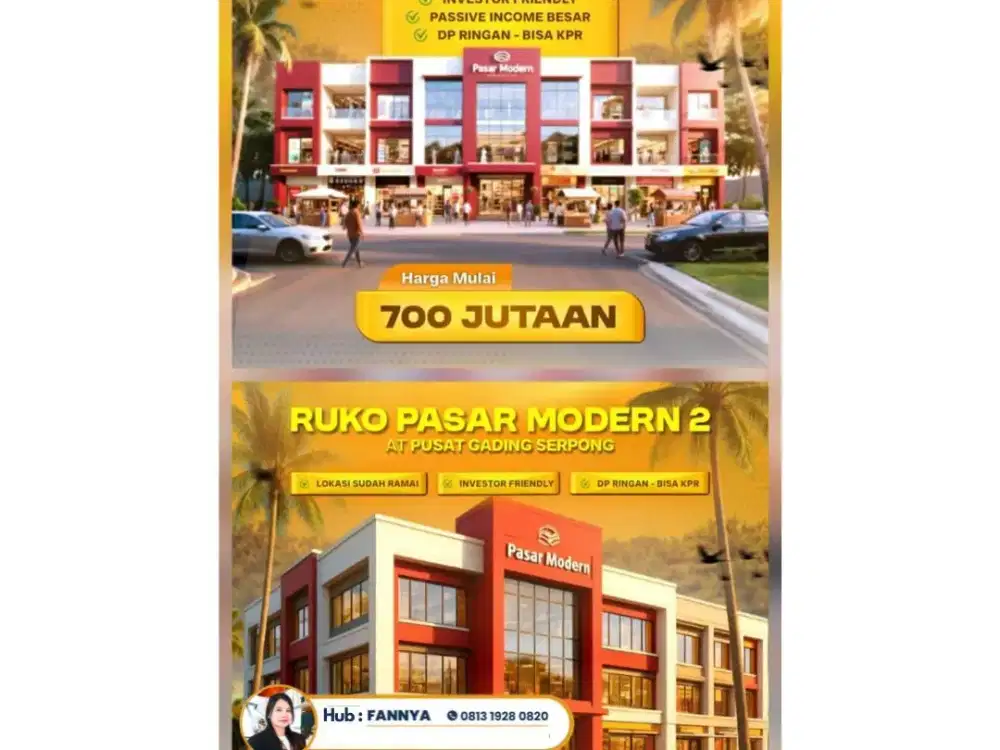 Pasti Premium ditengah kota Kios&Ruko at Maggiore Paramount Land