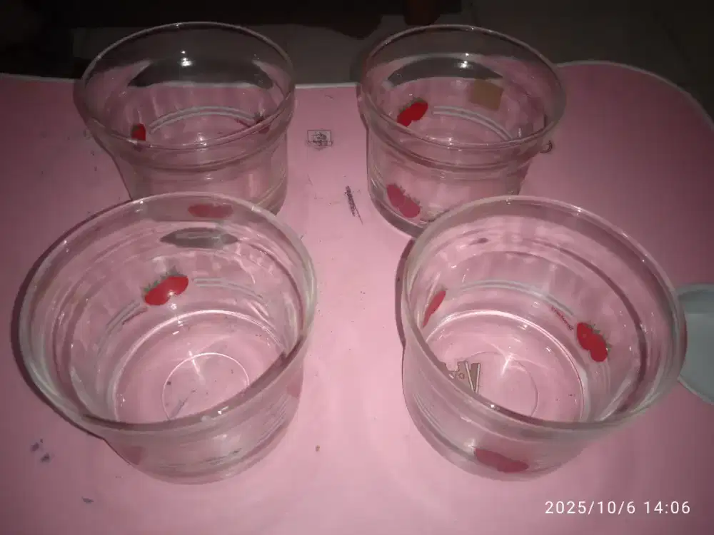 Gelas cantik motif bunga