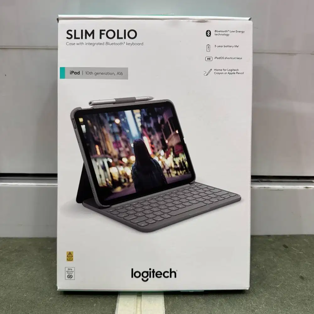 Logitech Slim Folio Keyboard Case Wireless Bluetooth for iPad 10th Gen