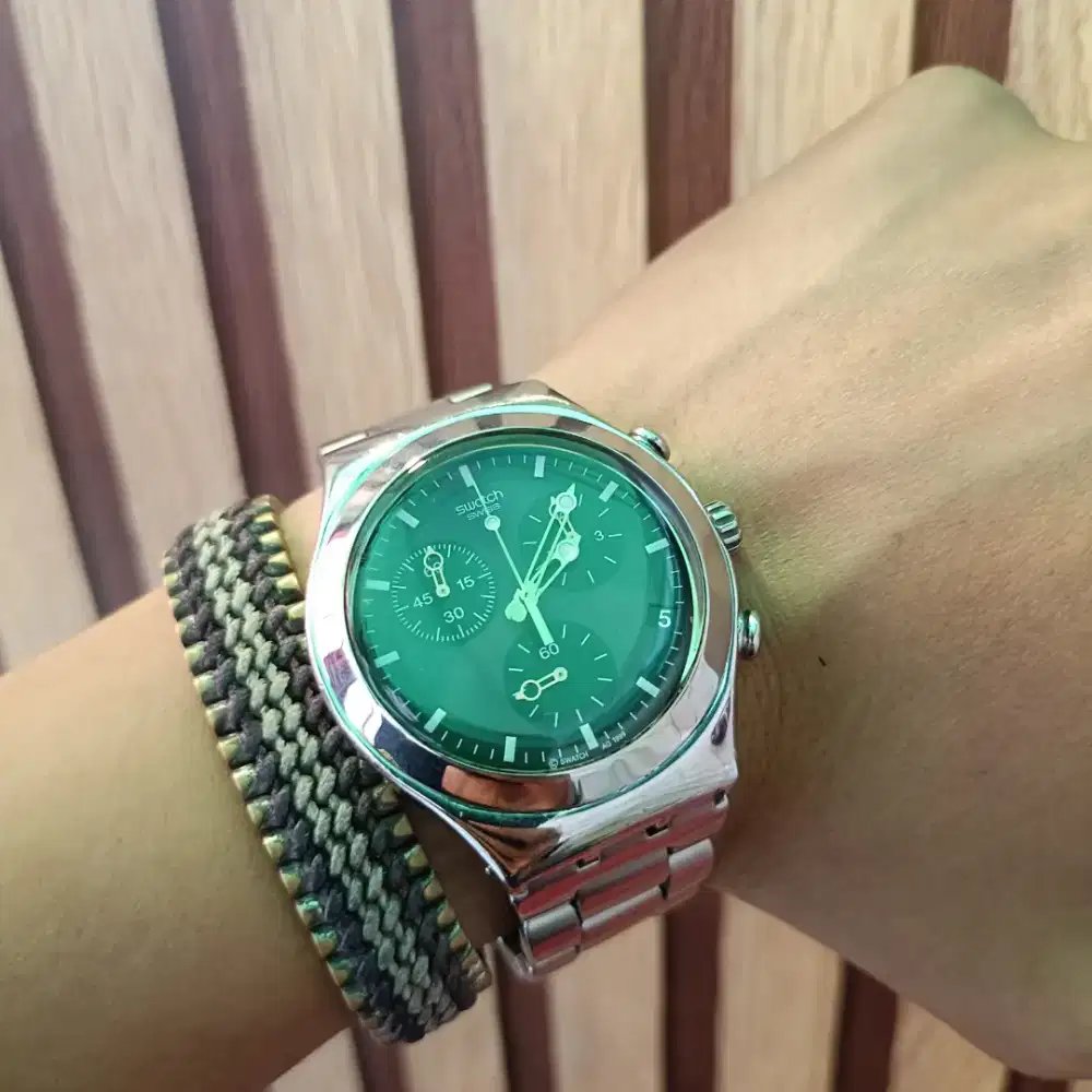 jam pria swatch irony chrono authentic