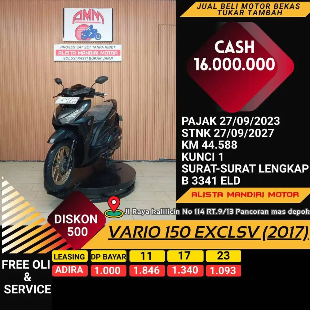 VARIO 150 EXCLSV 2017 MOTOR MATIC KEREN HARGA MURAH DAN HEMAT