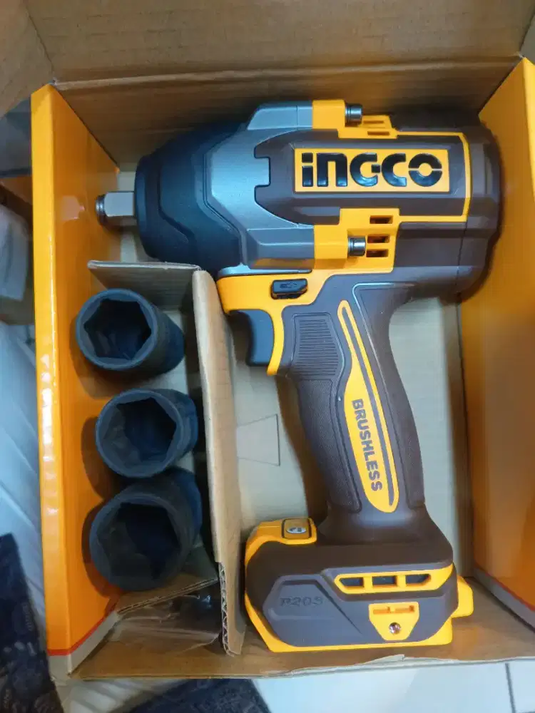 INGCO CIWLI20851 - Mesin Buka Baud Cordless Impact Wrench 20V 850Nm