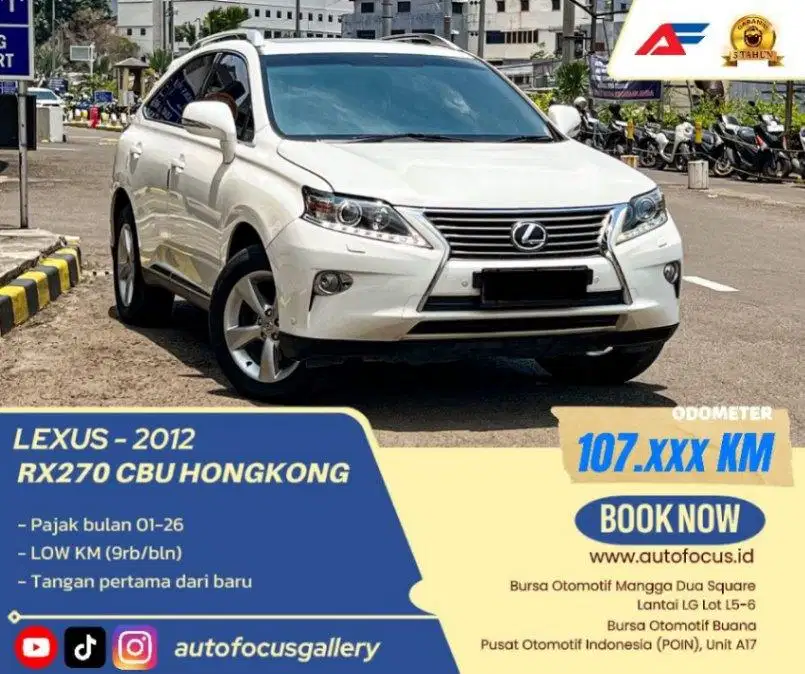 Free Tdp Lexus RX 270 CBU Hongkong Version.. Premium Sound