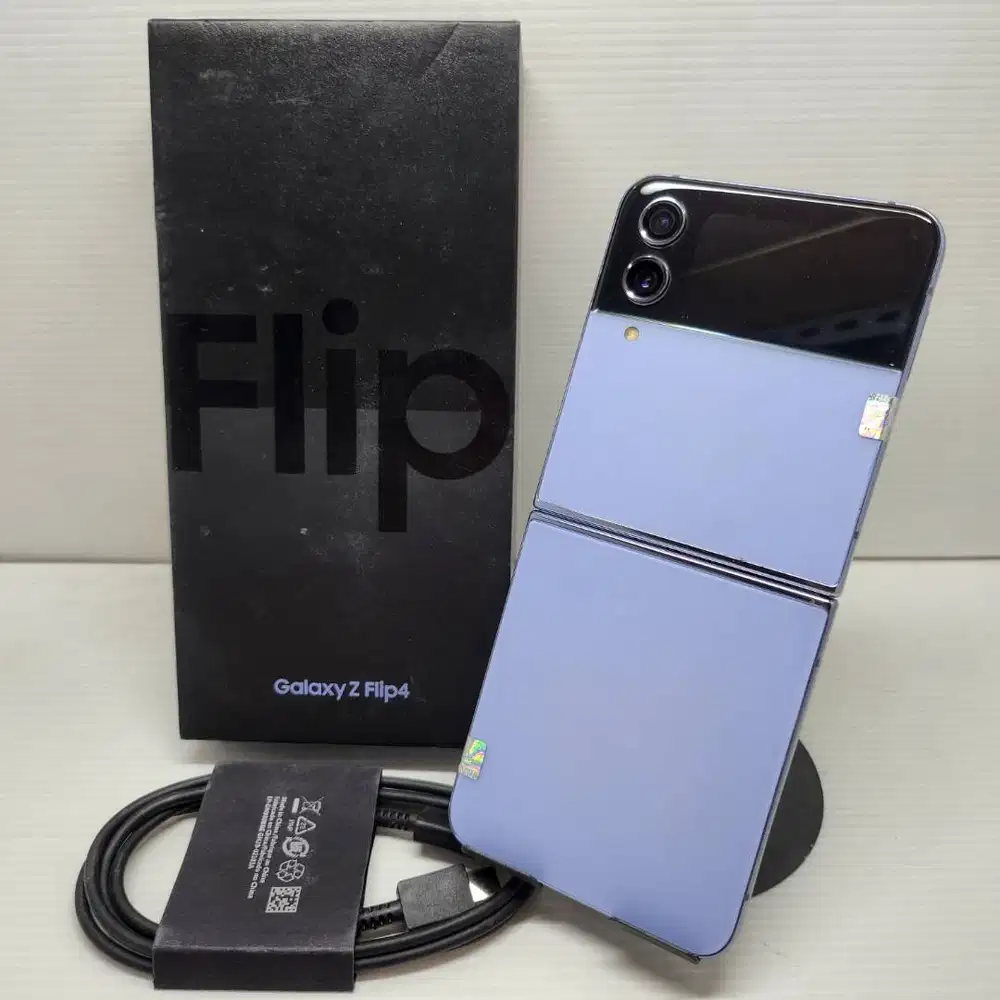 FULLSET NO MINUS  SAMSUNG GALAXY Z FLIP 4 5G 8/512 BLUE FULLSET EX SEI