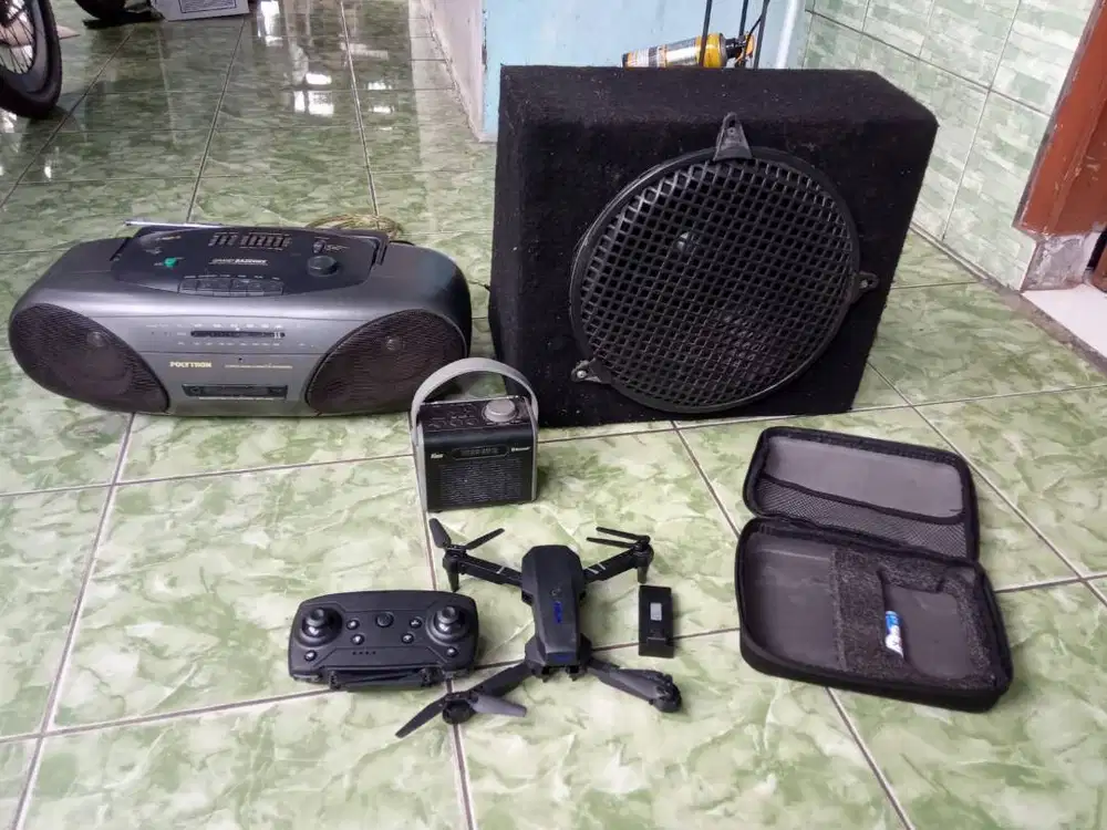 JUAL SPREAKER 10 COMPO POLYTRON,DRONE SPEAKER BLUETOOTH