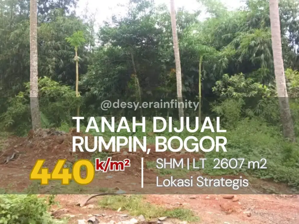 Dijual Tanah di Tanah di Rumpin, Bogor