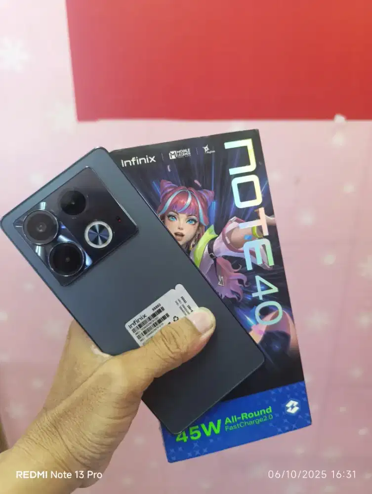 Infinix Note 40 ram 8/256 NFc Fullset
