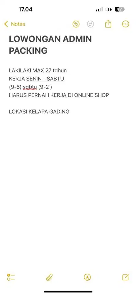 LOWONGAN ADMIN PACKING LAKI LAKI