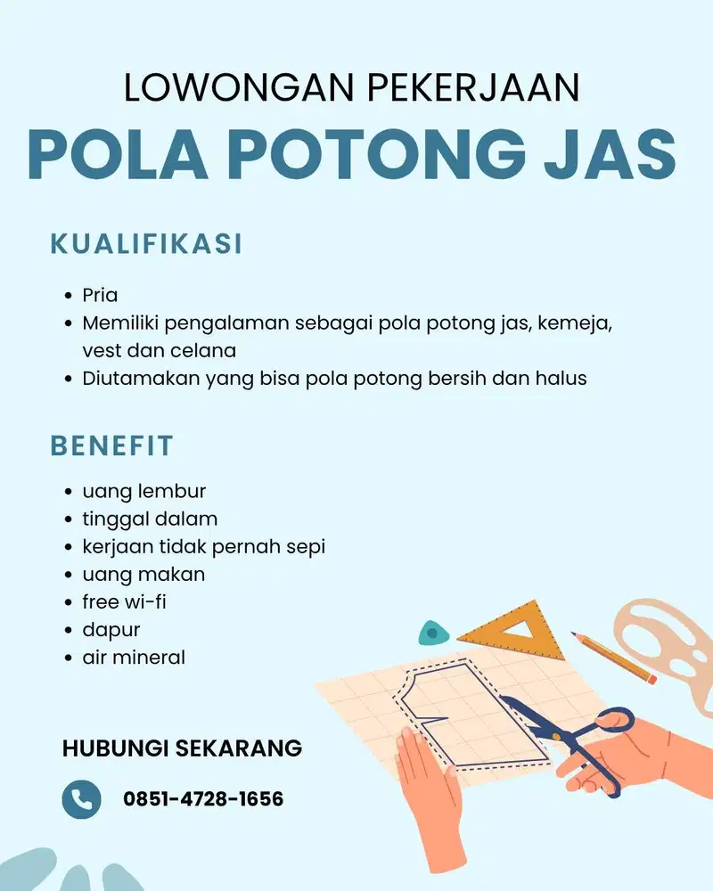 POLA POTONG & JAHIT CELANA PRIA