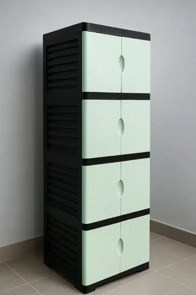 Lemari Putih Susun pelastik 4 Pintu