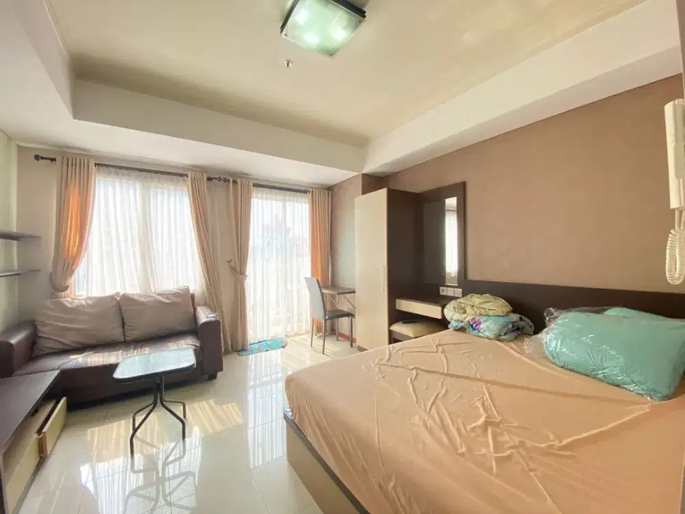 STUDIO Bulanan full furnish SIAP PAKAI Apt.Royal Mediterania Garden