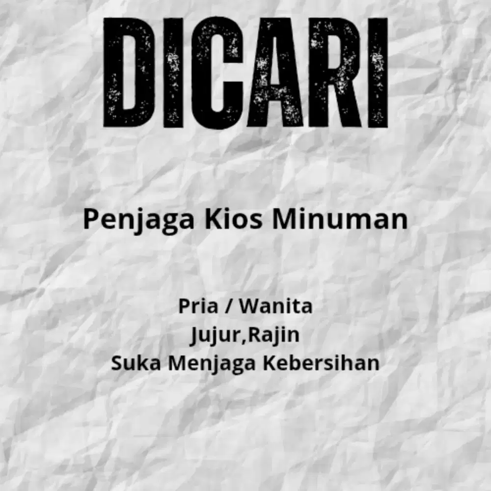 Penjaga Kios Minuman