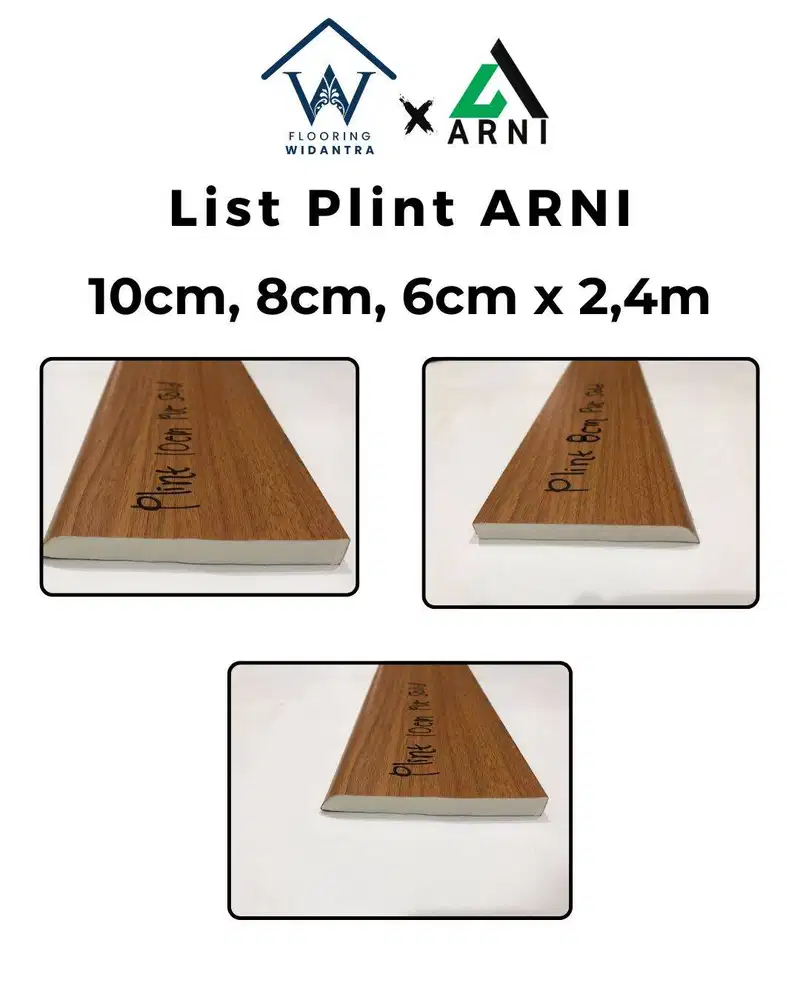 List Lantai Plint PVC Solid Dinding PVC Solid (Warna Custom) size 10cm