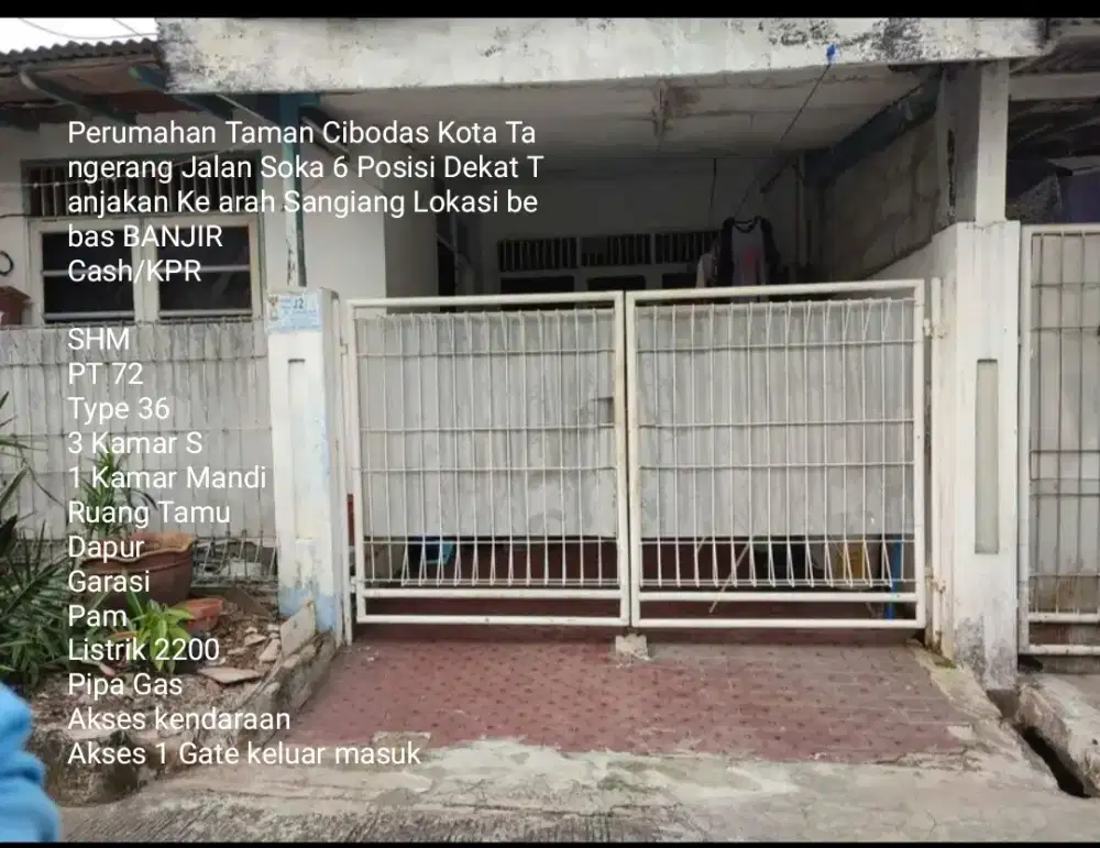 JUAL CEPAT RUMAH AMAN DARI BANJIR