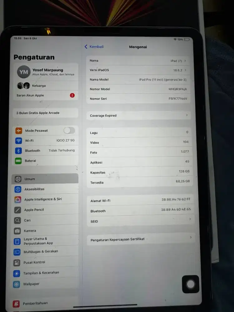 iPad 11 Pro M1 WiFi only