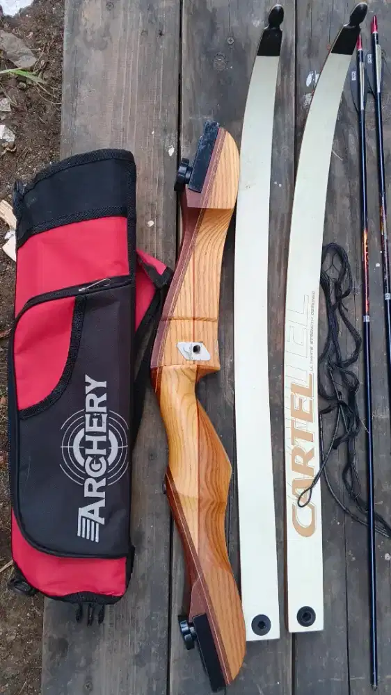 Busur cartel 28 lbs lengkap bekas berkualitas 100% ori