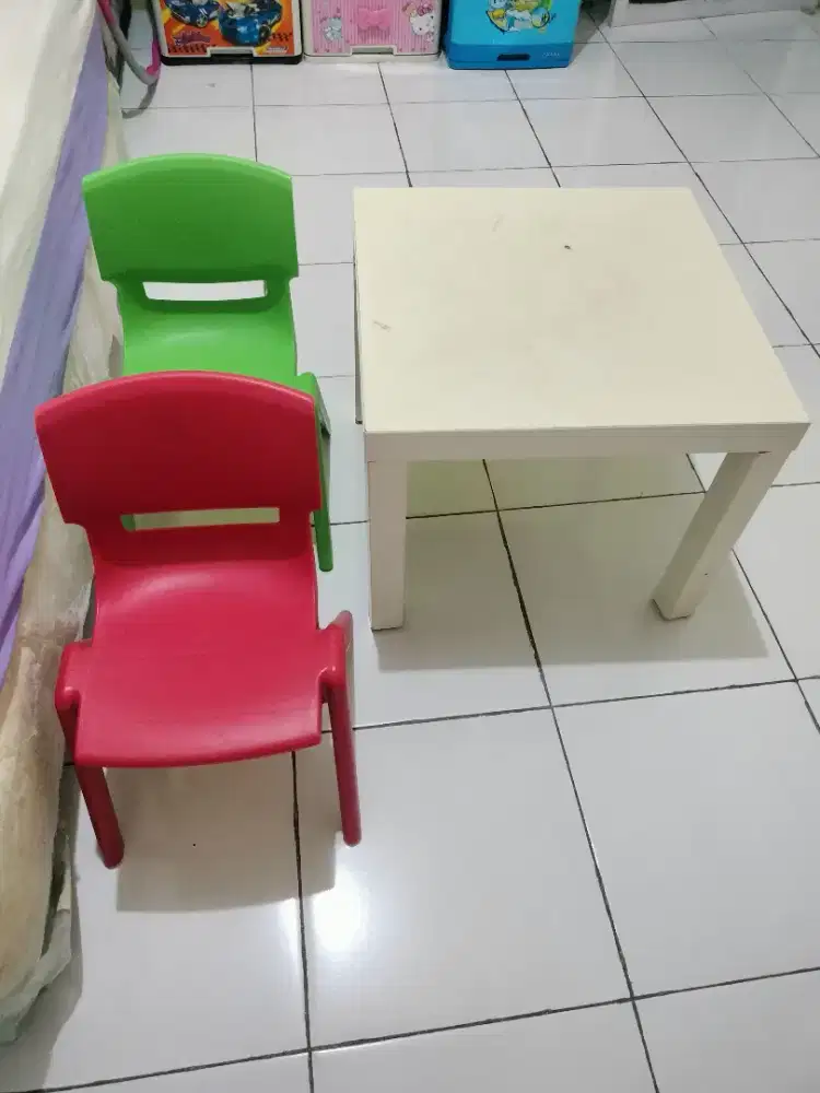 Jual meja belajar anak+ 2kursi