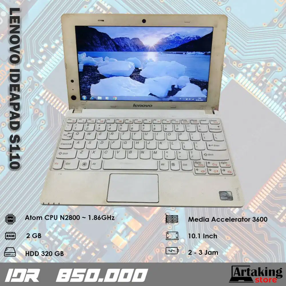 Lenovo ideapad S110 - Atom N2800 - Normal Siap Pakai