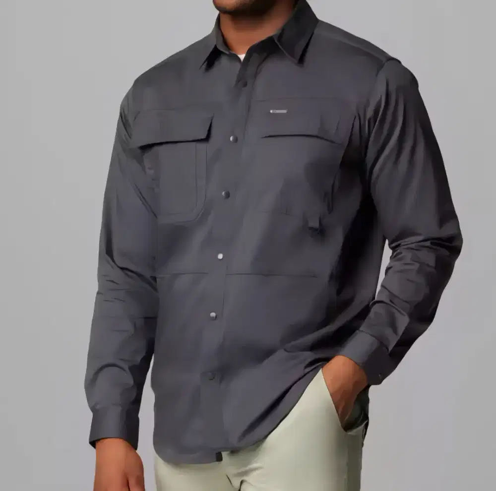 Kemeja Columbia Men's Landroamer Twill Shirt uk M LD 55 cm