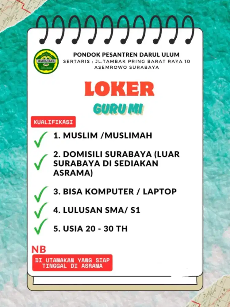 Lowongan Guru Pendidik