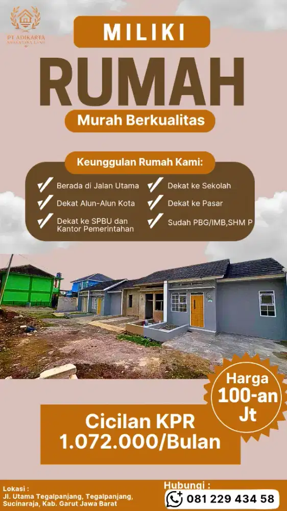 Dijual Rumah Siap Huni di Garut