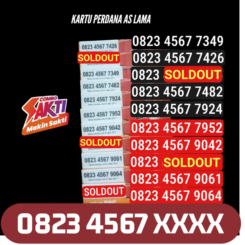 KARTU PERDANA AS 2017 NOMOR CANTIK