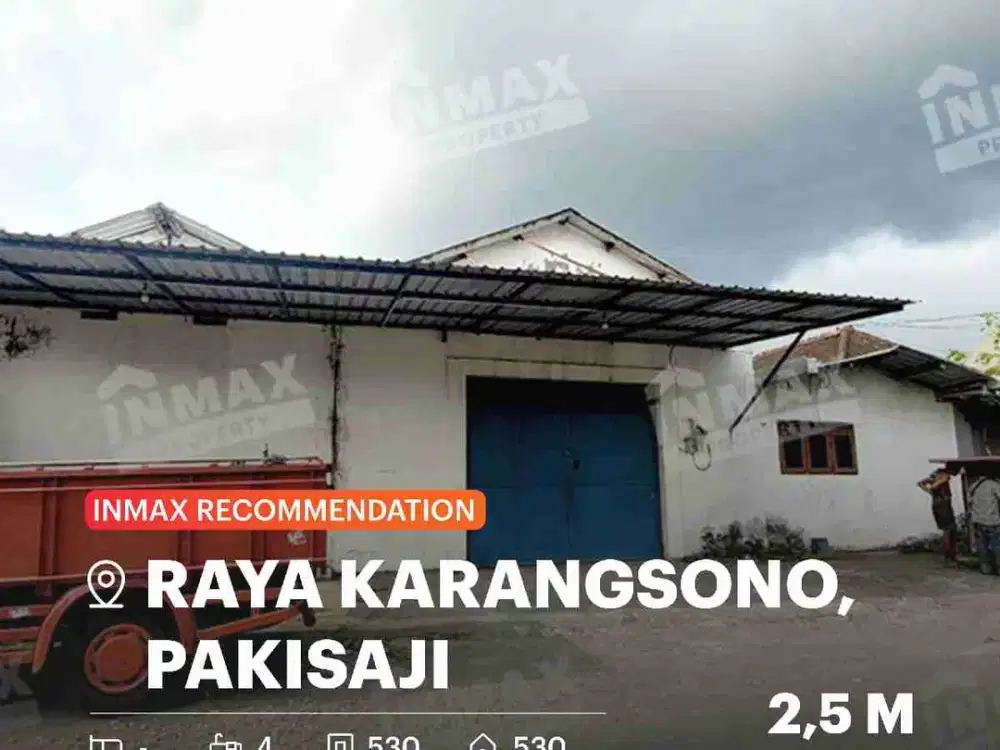 Gudang Murah Siap Untuk Usaha Di Jl. Raya Karangsono - Pakisaji, Kabupaten Malang