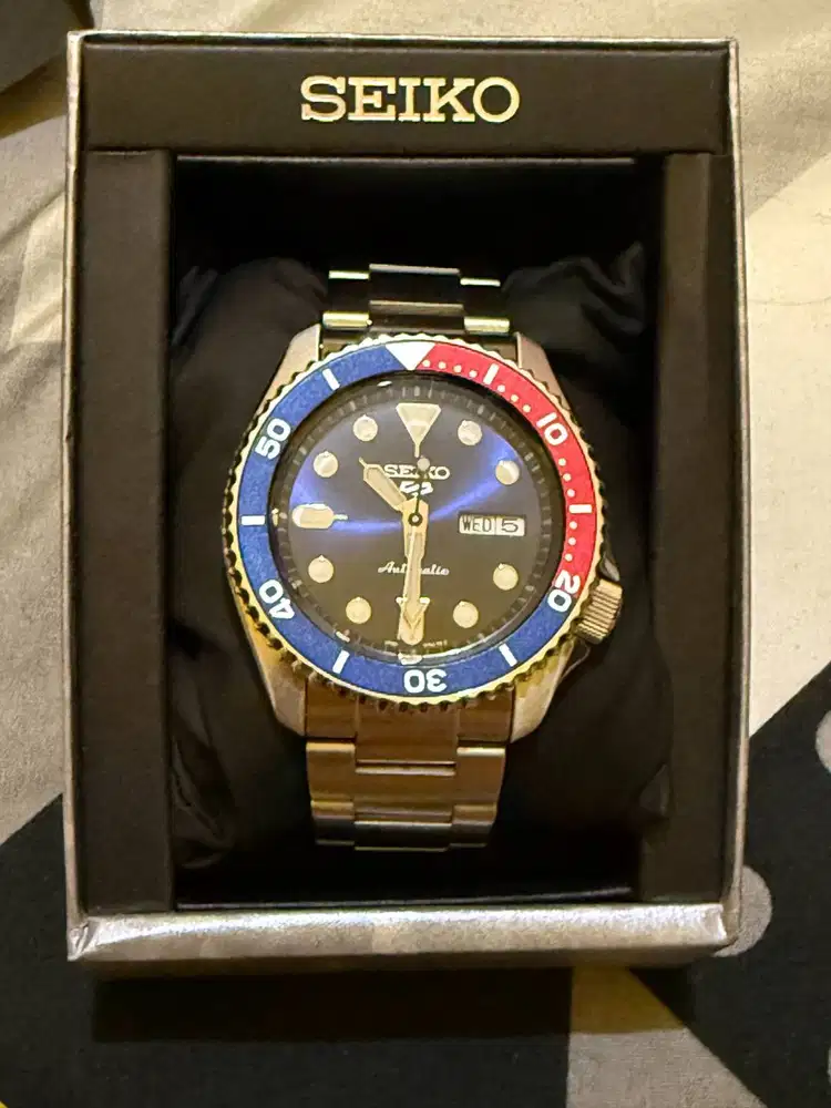 Seiko 5 Sports SRPD53K1 SKX Sports Style Pepsi Automatic Blue Garansi