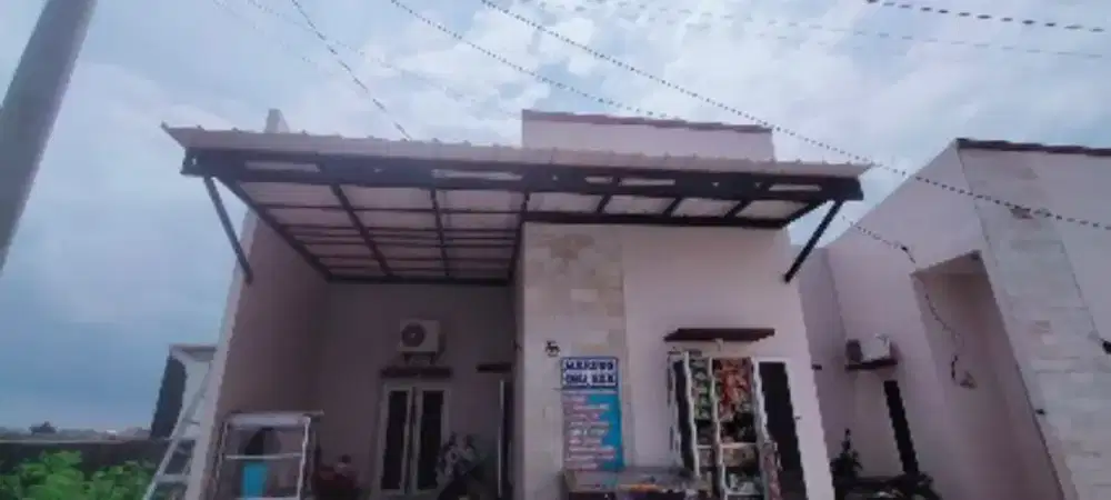 Kanopi baja ringan atap alderon, spandek pasir dan polos