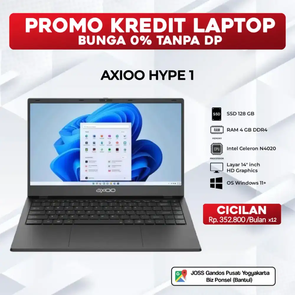 BISA KREDIT LAPTOP AXIOO HYPE 1 NEW GARANSI RESMI