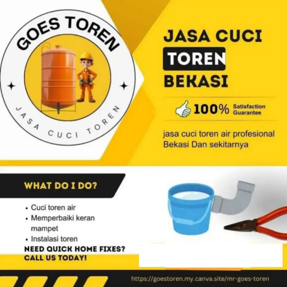 Jasa cuci toren, stainless tank, ground tank dan lain lain.