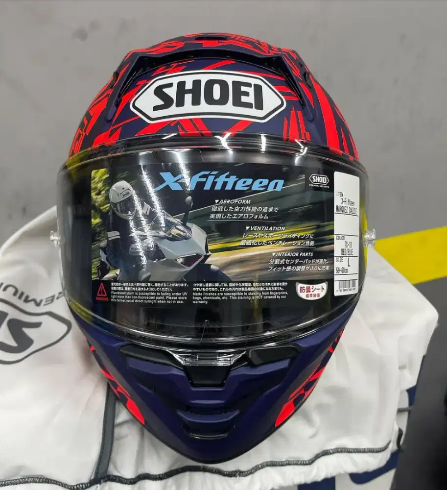helm shoei x-15 marquez dazzle