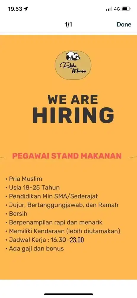 PENJAGA STAND MAKANAN