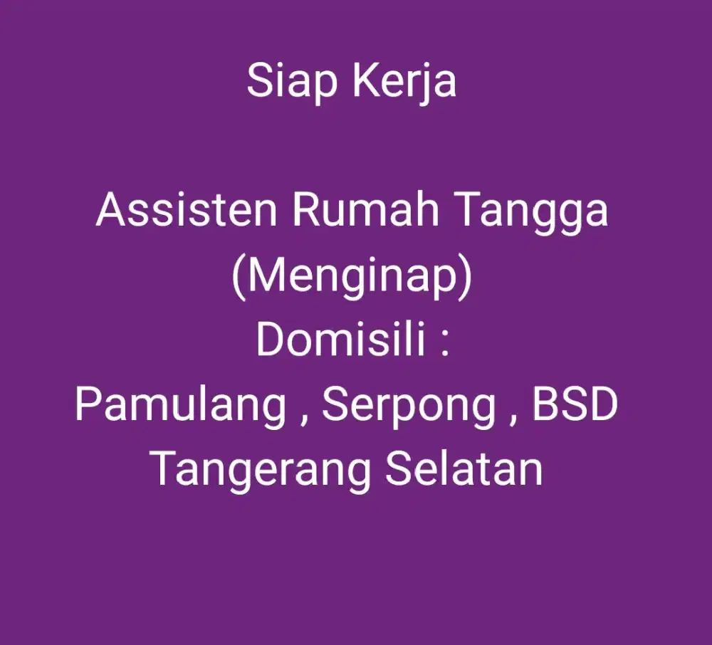 Assisten Rumah Tangga