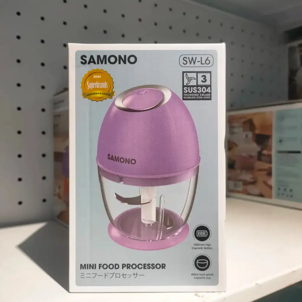 SAMONO Mini Food Processor SW-L6 Purple 450ML