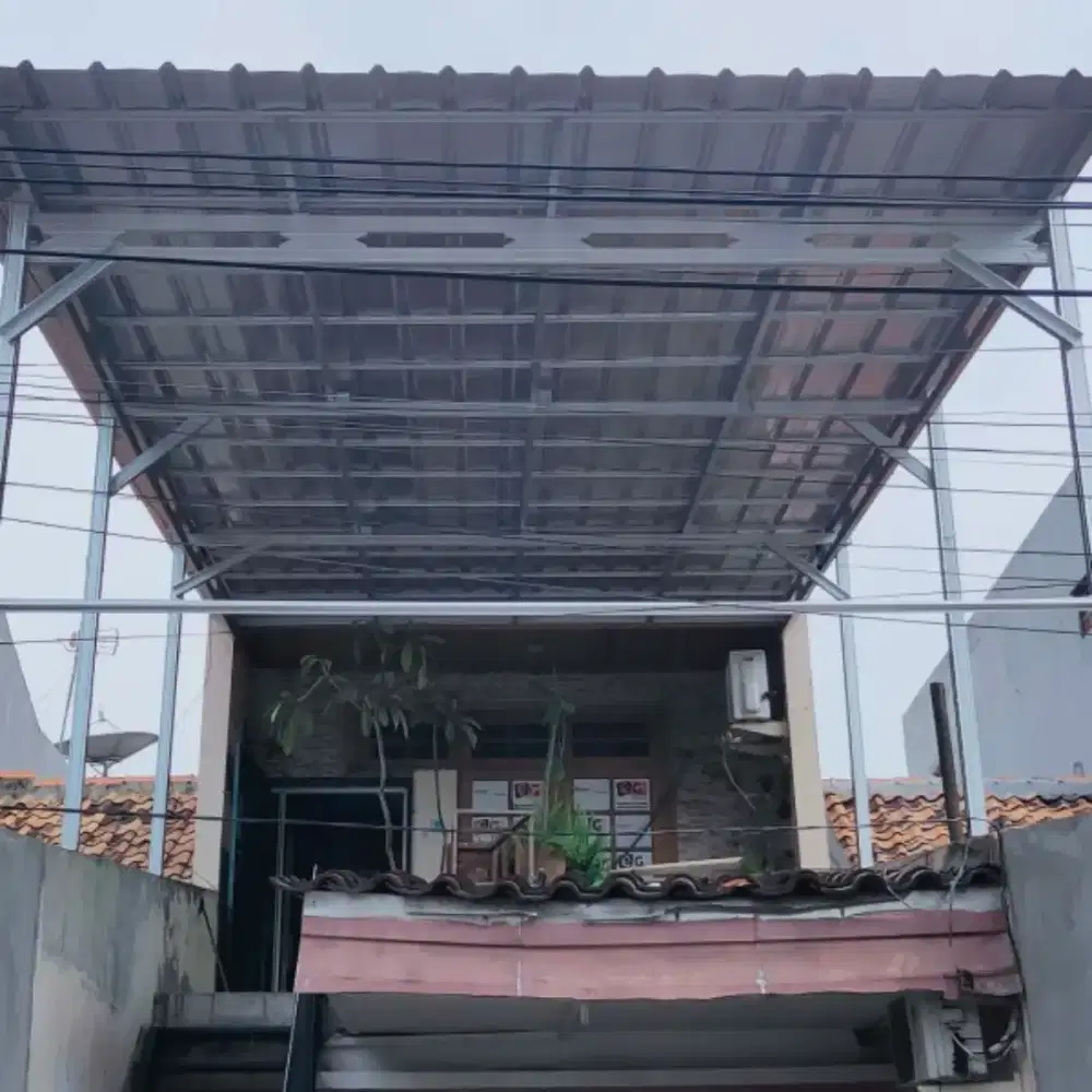Kanopi baja ringan atap alderon, spandek pasir dan polos