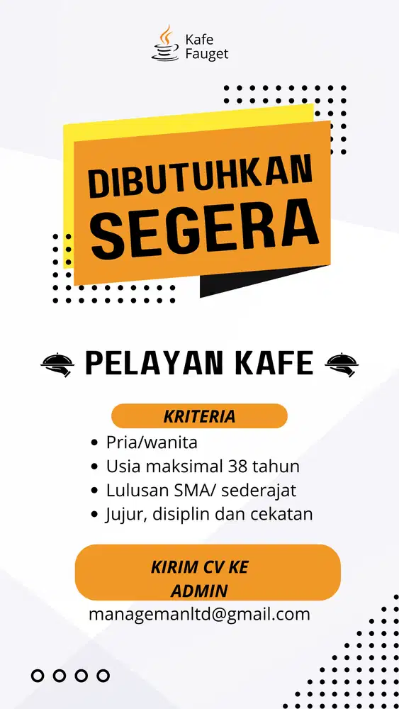 Lowongan pelayan kafe
