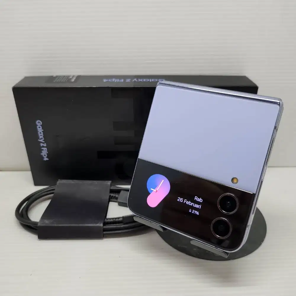 FULLSET NO MINUS  SAMSUNG GALAXY Z FLIP 4 5G 8/256 BLUE FULLSET EX SEI