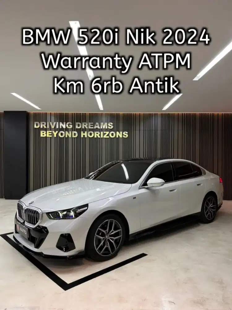 BMW 520i M-Sport 2025 New Model Putih Km6rb B1972BAJ Nik 2024