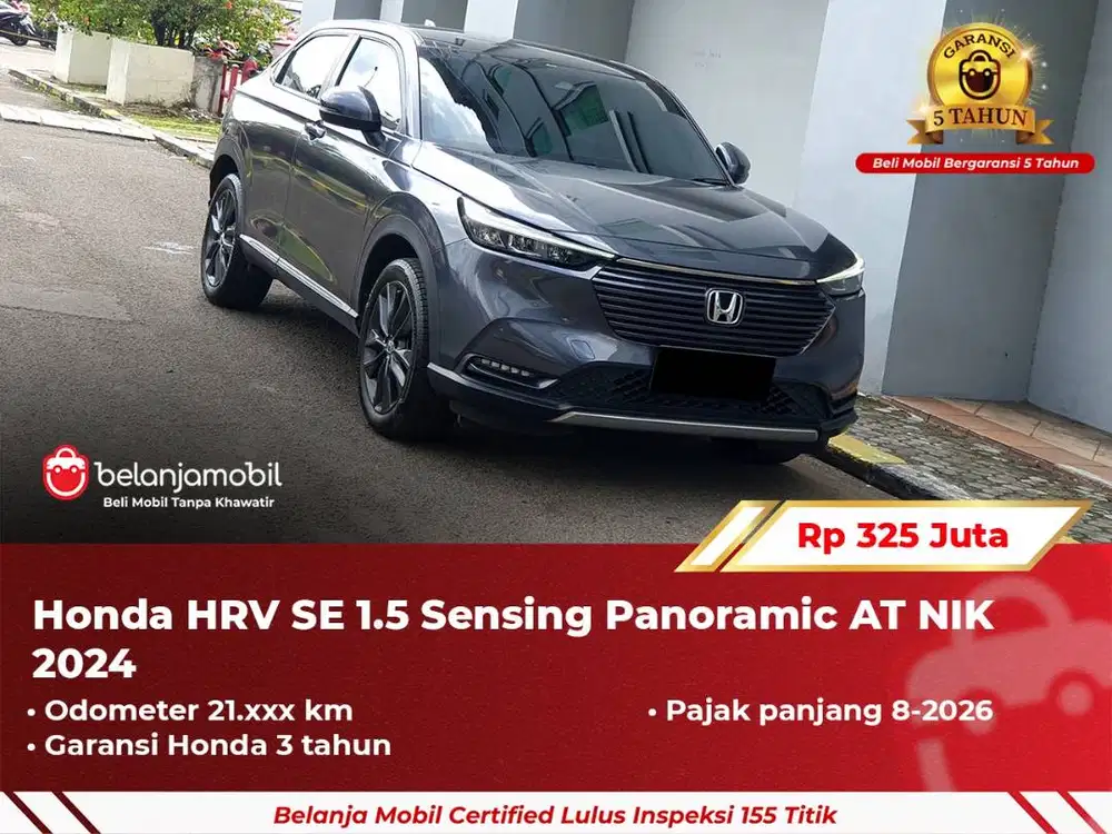 [ GARANSI 5TH ] Honda HRV HR-V HR V SE 1.5 Sensing Panoramic 2024/2025