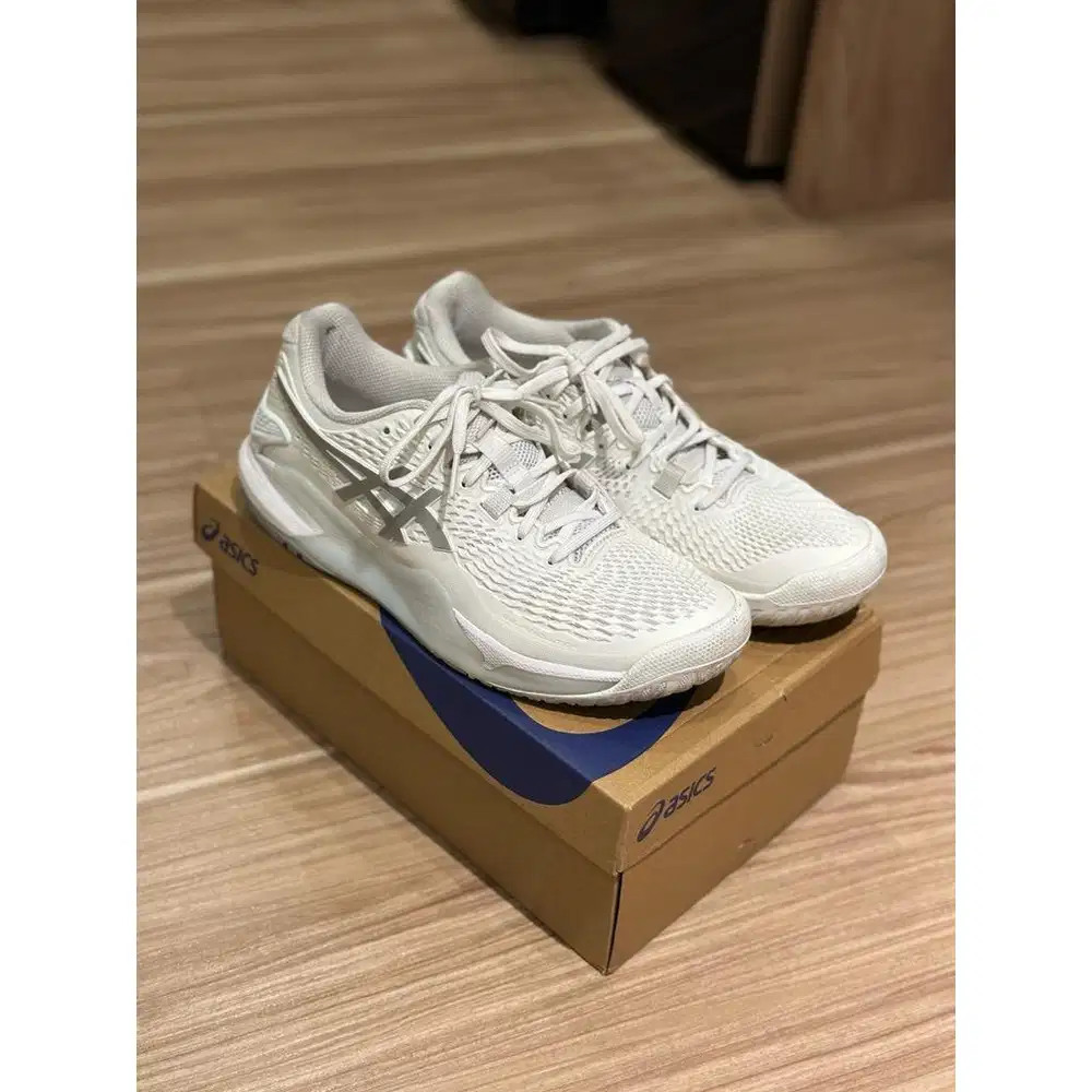 Sepatu asics tennis tenis padel 40.5 / 25.75 cm Gel Resolution 9 White