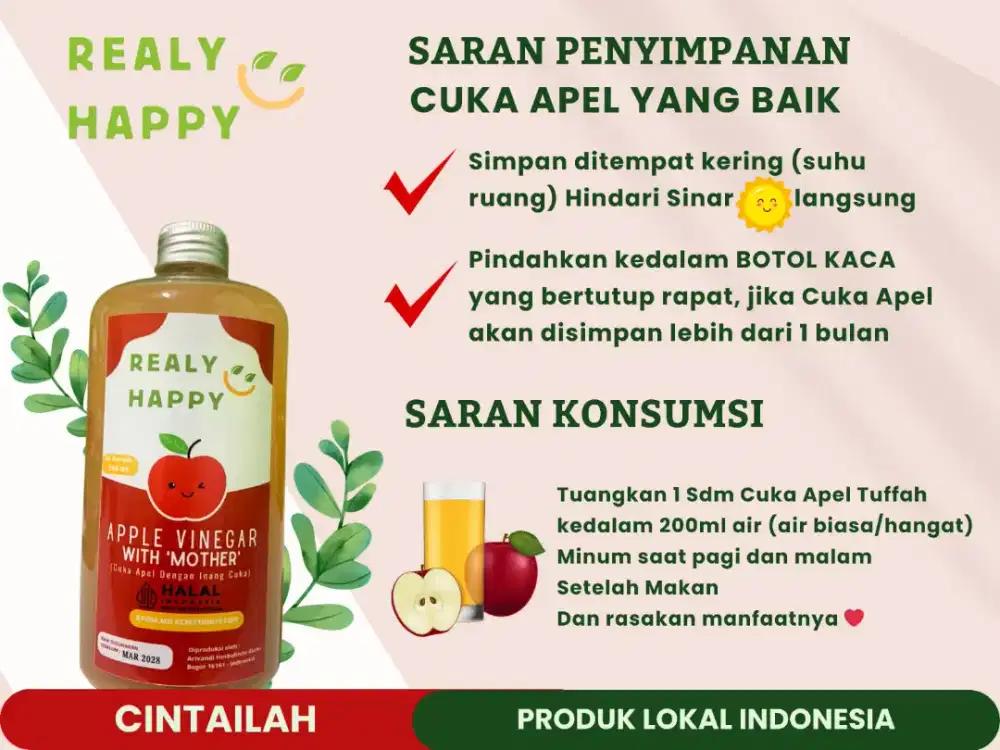 Cuka Apel Asli 500ml cuma Rp50.000 — promo terbatas!