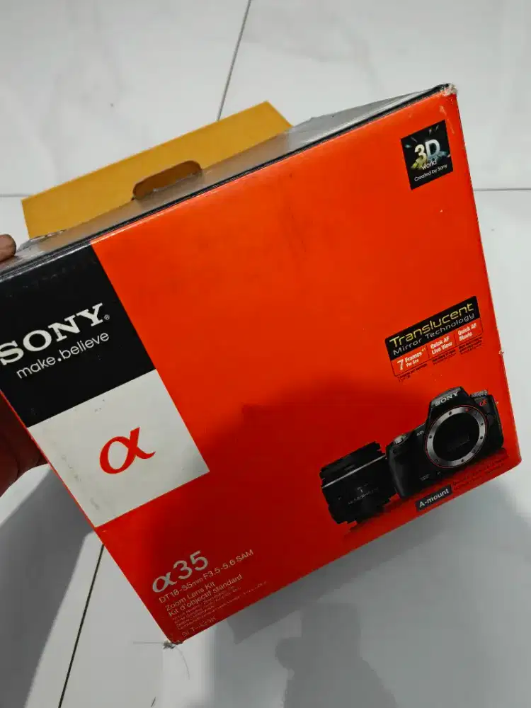 Kamera Sony SLT-A35K + Lensa Sony DT 1.8/50 sam