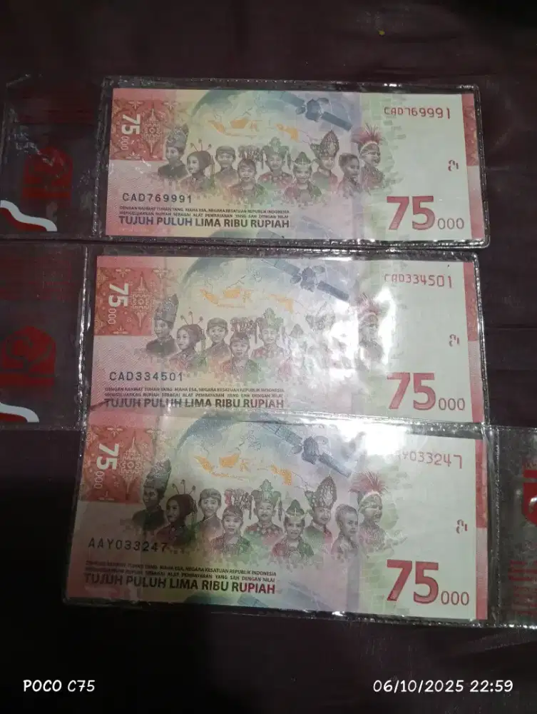 Uang 75 ribu tema kemerdekaan