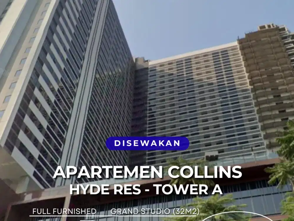 Dijual Apartemen Furnished Studio Collins Boulevard Hyde Res Tower A Serpong Tangerang