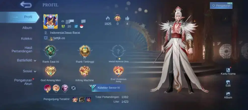 Jual akun ml sepek idaman murah