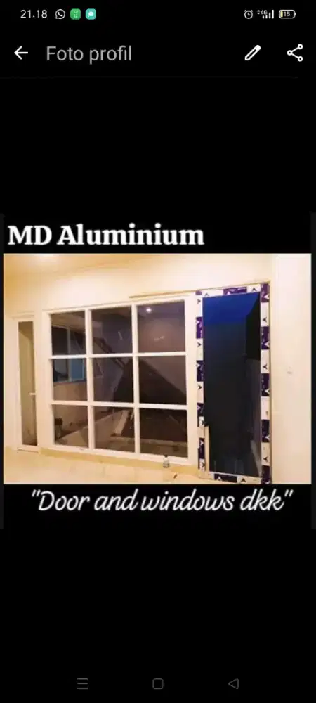 Jasa tukang aluminium kaca