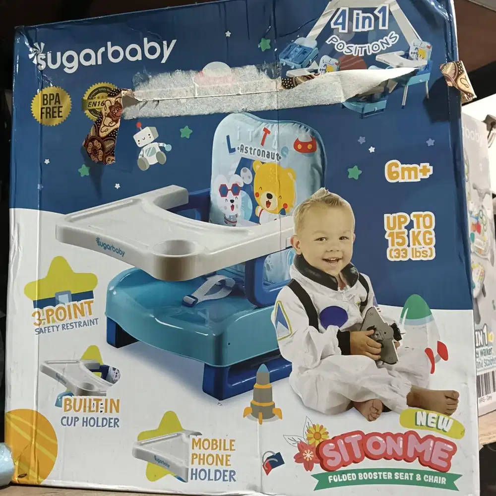 kursi makan baby biru